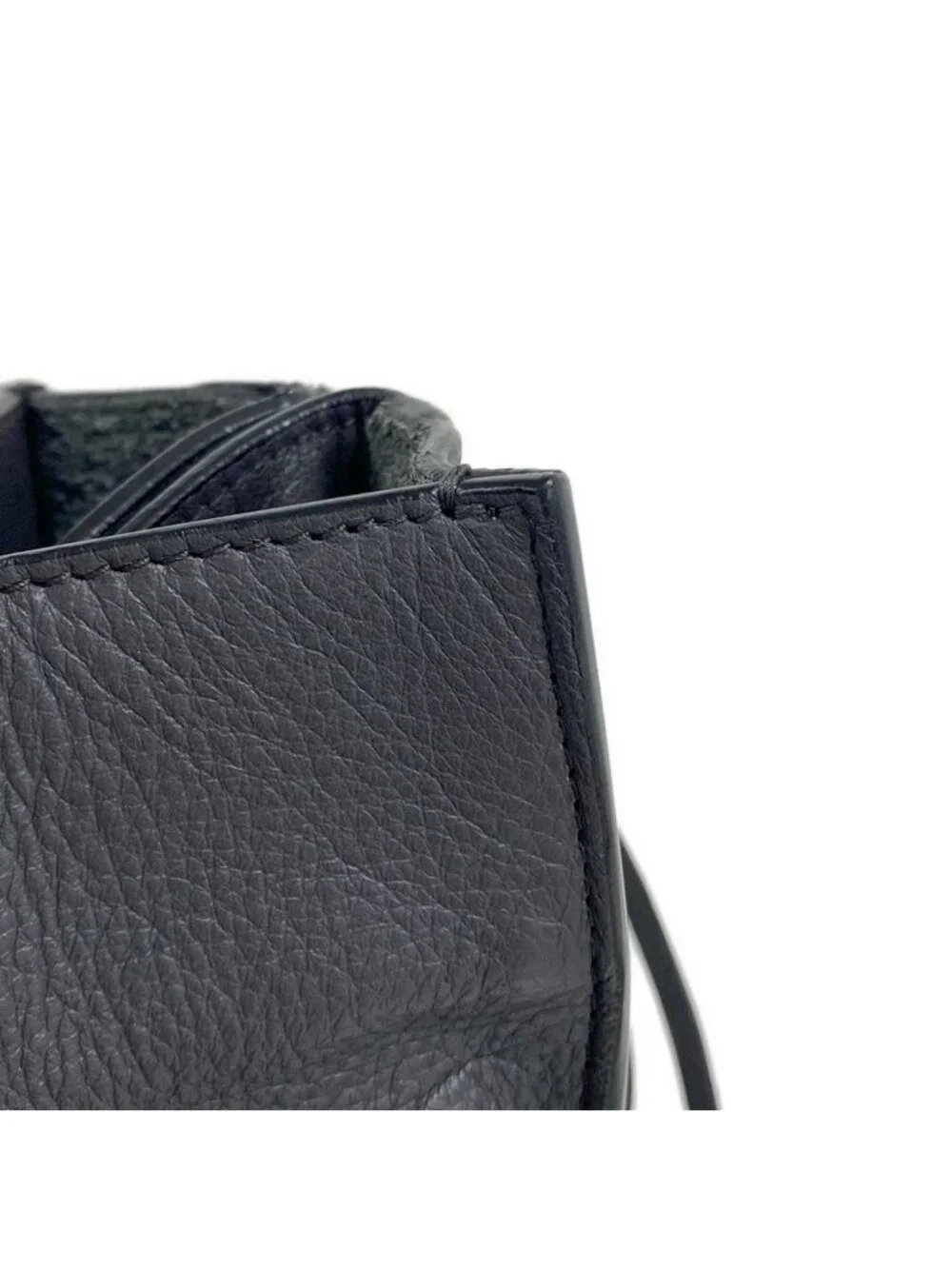 Balenciaga Tote Paper A6 Dark Gray Leather